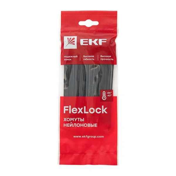 Cable Tie P6.6 standard (m), 2.5x100 (100pcs) FlexLock EKF plc-fl-ctsb-2.5x100