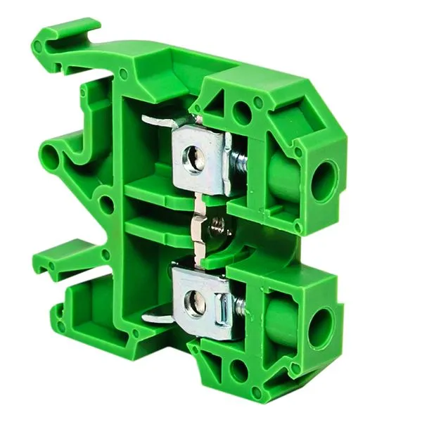 Клемма проходная винтовая JXB 4 мм2 зеленая EKF plc-jxb-4/35gn