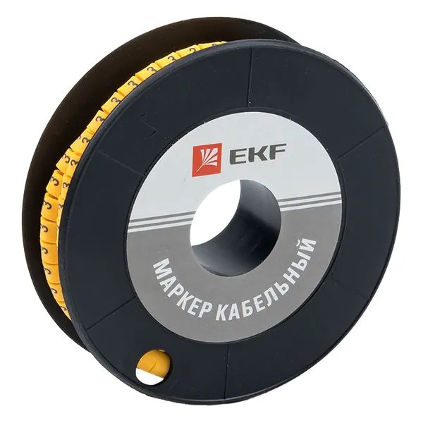Маркер кабельный 4,0 мм2 "3" (500 шт.) (ЕС-2) EKF PROxima plc-KM-4-3