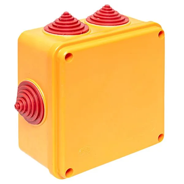 Коробка огнестойкая E90 100x100x50мм, с клеммником 6 полюсов 1,5-6 мм2 IP55 EKF plc-kmrf-100-6-06