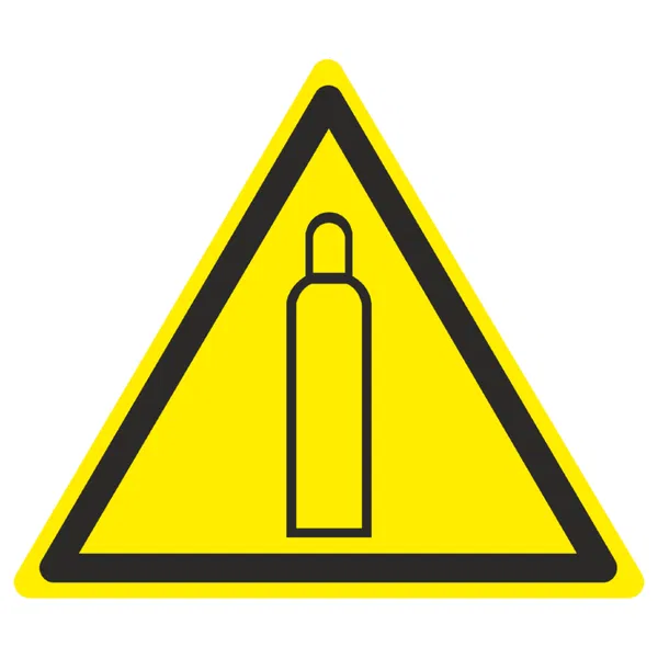 Знак W 19 "Газовый баллон" 150х150х150мм пластик EKF pn-w-19