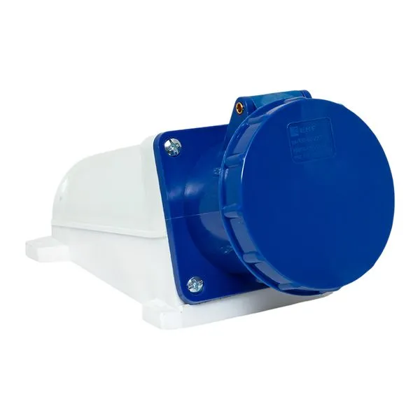 Розетка стационарная наружная 133 2Р+РЕ 63А 220В IP67 EKF ps-133-63-220