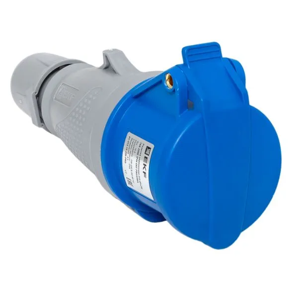 Розетка переносная 213 2Р+РЕ 16А 220В IP44 EKF PROXIMA ps-213-16-220-PRO