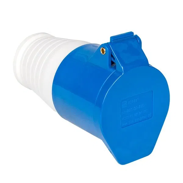 Розетка переносная 223 2Р+РЕ 32А 220В IP44 EKF ps-223-32-220