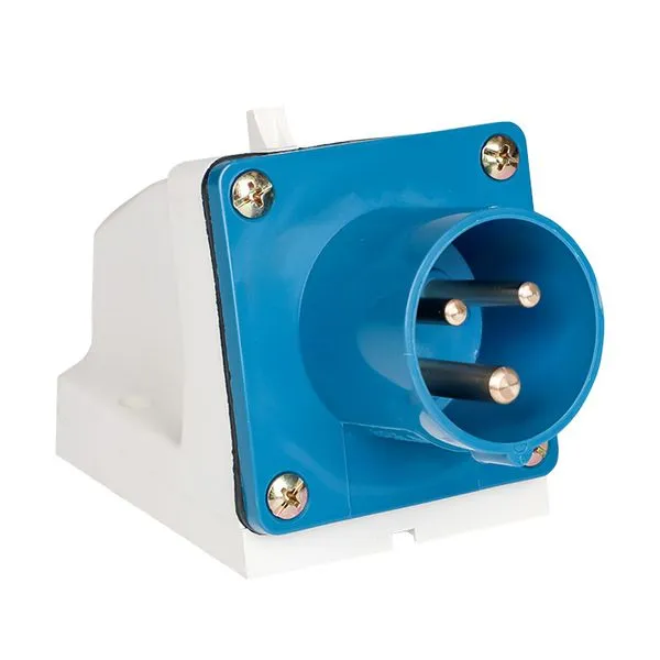 Вилка стационарная 513 2Р+РЕ 16А 220В IP44 EKF ps-513-16-220