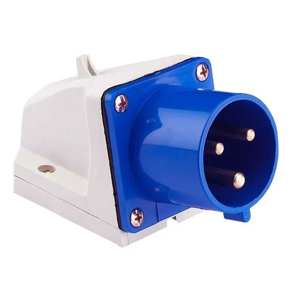 固定式插头 523 2P+PE 32A 220V IP44 EKF ps-523-32-220