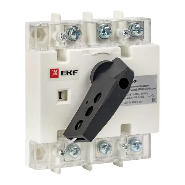 Switch disconnector 100A 3P with operating handle for direct mounting PowerSwitch EKF psds-100-3