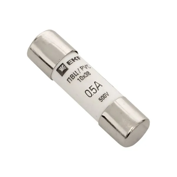 Плавкая вставка цилиндрическая ПВЦ (10x38) 0,5А EKF pvc-10x38-0,5