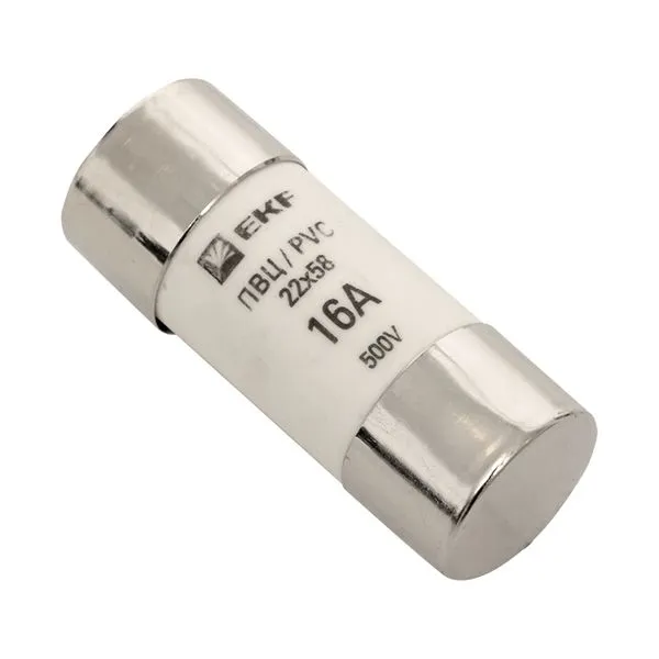Cylindrical fuse link PVTs (22x58) 16A EKF pvc-22x58-16