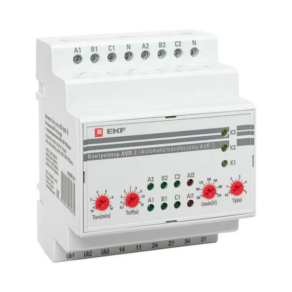 ATS controller for 2 inputs with sectioning AVR-3 Proxima EKF rel-avr-3