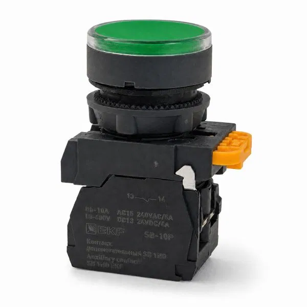 SB-27 flat pushbutton without latching with illumination 220V AC 1NO green IP65 EKF SB-2710-G-A2
