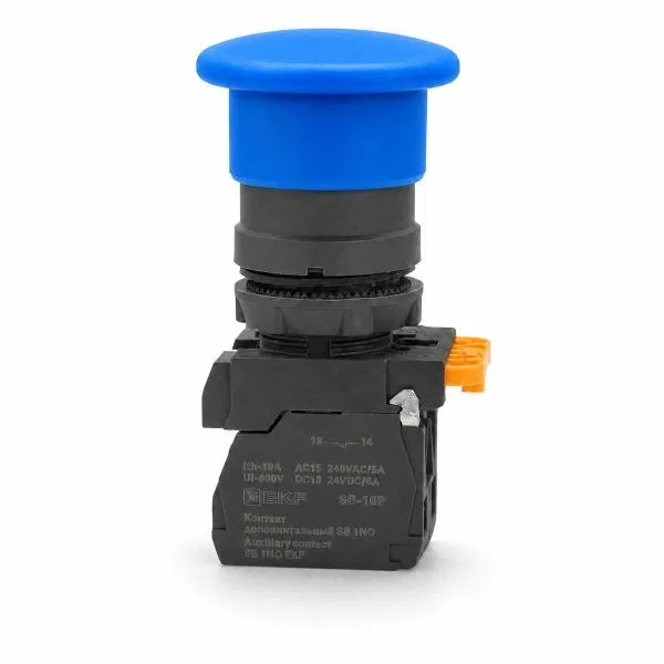SB-34 mushroom button 1NO+1NC blue EKF SB-3411-B
