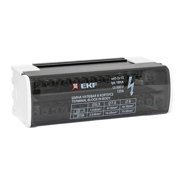 Neutral busbar in housing (2x15) EKF PROxima sn0-2x15