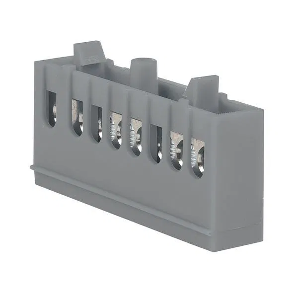 Phase busbar L (6x9mm) 8 holes brass gray insulated housing for DIN-rail EKF PROxima sn0-63-8-is