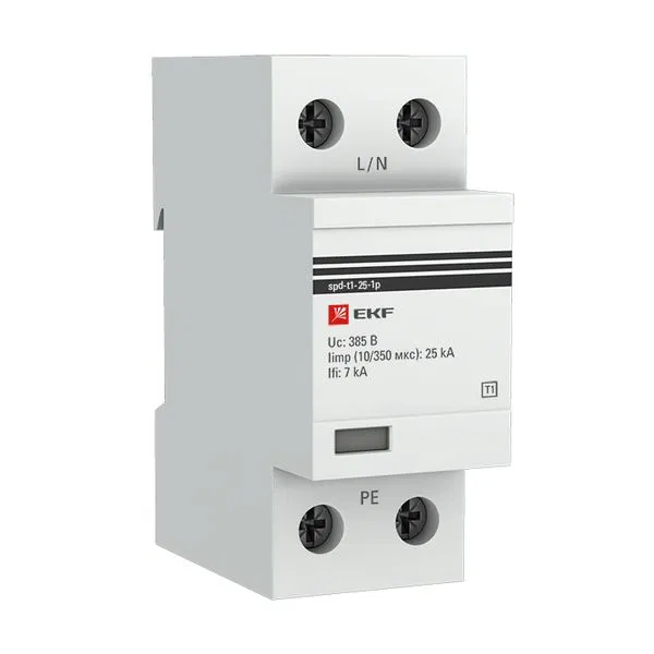 Surge Protective Device SPD Type 1 Iimp 25kA (10/350µs) 1P EKF spd-t1-25-1p