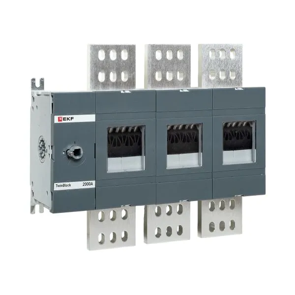Рубильник 2000A 3P без рукоятки управления TwinBlock EKF tb-s-2000-3p