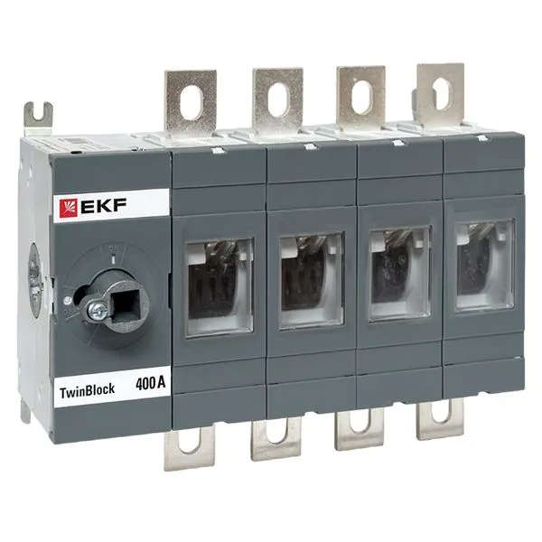 Рубильник 400A 4P без рукоятки управления TwinBlock EKF tb-s-400-4p
