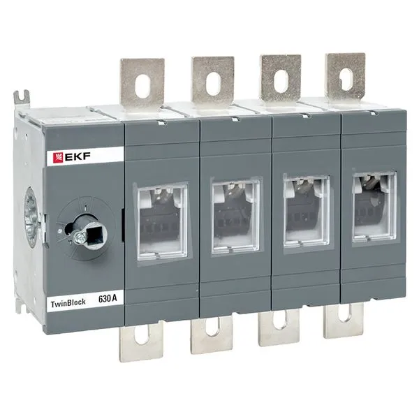Рубильник 630A 4P без рукоятки управления TwinBlock EKF tb-s-630-4p