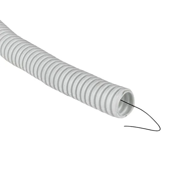 Труба гофр. ПВХ с протяжкой d20 мм (100 м) белая EKF-Plast tg-z-20-100-white EKF