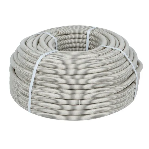 Труба гофрированная ПВХ d20мм с протяжкой (уп.50м) Plast PROxima EKF tg-z-20-50m