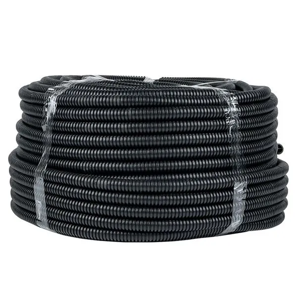 Труба гофр. ПНД с протяжкой d20 мм (25 м) черная EKF-Plast tpnd-20-25m EKF