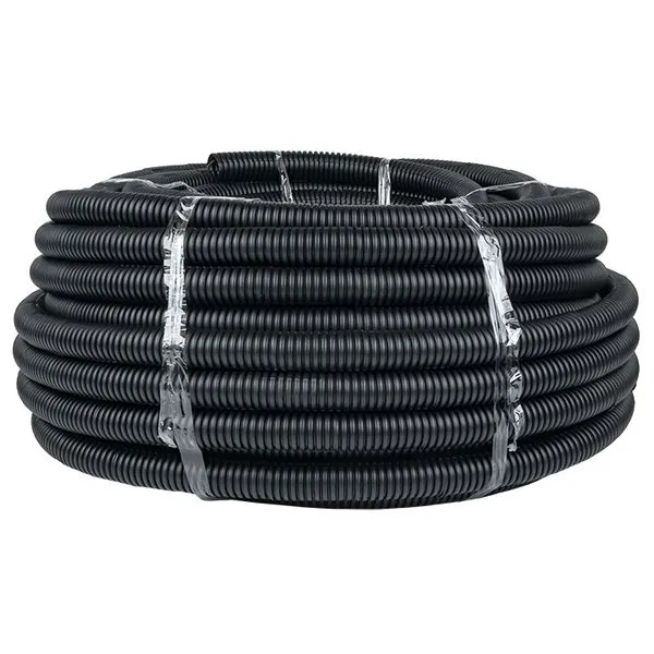 Труба гофр. ПНД с протяжкой d32 мм (25 м) черная EKF-Plast tpnd-32-25m EKF