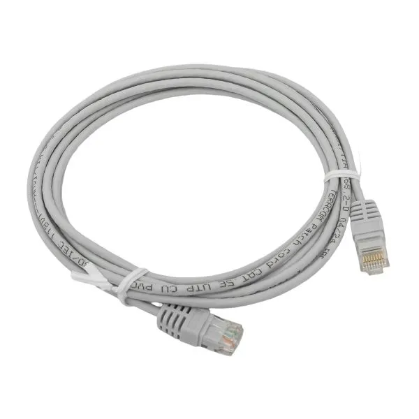 Патч-корд TERACOM Cat.5E (1Гбит/с) неэкранированный UTP оболочка PVC серый (3м) TRC-5EUTP-PVC-3M-GY EKF