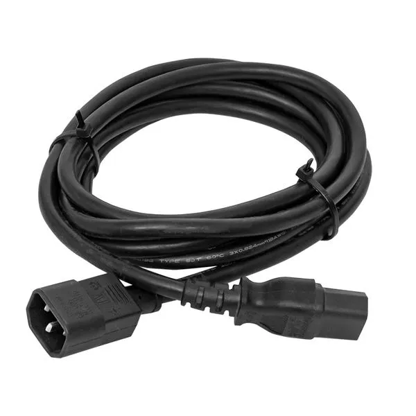 Кабель питания TERACOM для PDU IEC 60320 C13 - IEC 60320 C14 сечение 3x1,5мм2 250В 10A длина 5,0 метров TRC-PCA-C13-C14-5M EKF