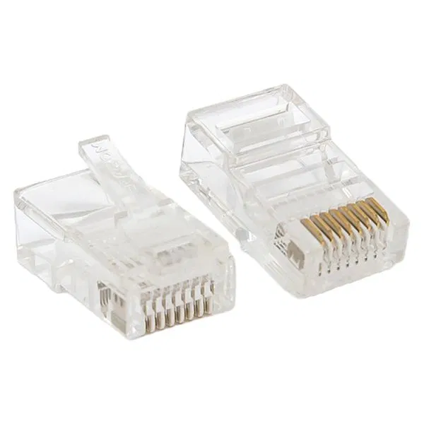 Коннектор RJ-45 TERACOM неэкранированный 8P8C Cat.5E универсальный (упак.50шт) TRC-PLUG-5EUTP-50 EKF