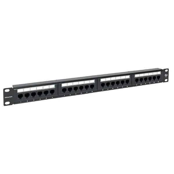 Patch panel TERACOM 19'' Cat.5E 1U unshielded UTP 24 ports RJ-45 110 IDC TRC-PPNL-5EUTP-1U24 EKF