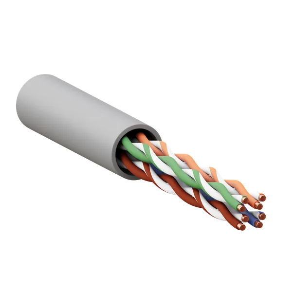Кабель витая пара TERACOM CS Cat.5E U/UTP 4 пары solid 24AWG оболочка нг(А)-LSLTx цвет серый (упак. 305м) TRCS-5EUTP-04LTX-GY-IN3 EKF