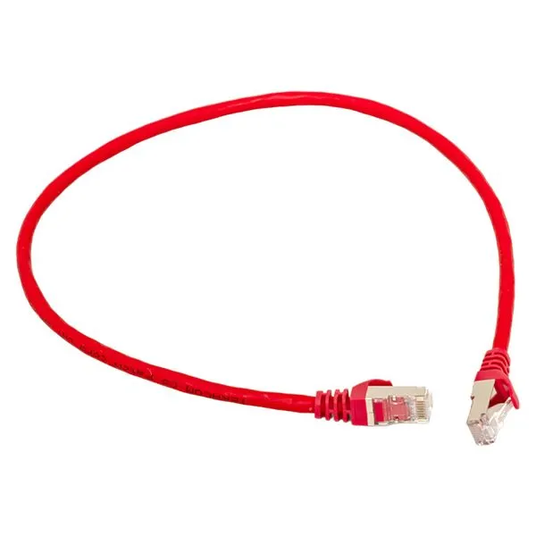 Patch cord TERACOM CS Cat.6A shielded S/FTP LSZH sheath red (0.5m) TRCS-6ASF-LSH-05M-RD EKF
