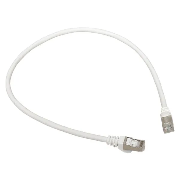 Патч-корд TERACOM CS Cat.6A экранированный S/FTP оболочка LSZH белый (0,5м) TRCS-6ASF-LSH-05M-WH EKF