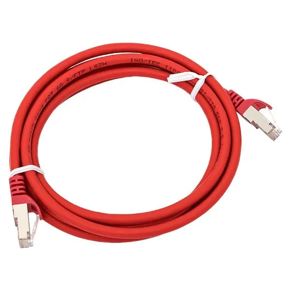 Патч-корд TERACOM CS Cat.6A экранированный S/FTP оболочка LSZH красный (3,0м) TRCS-6ASF-LSH-3M-RD EKF