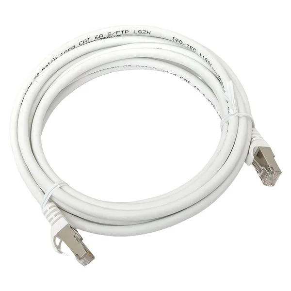Патч-корд TERACOM CS Cat.6A экранированный S/FTP оболочка LSZH белый (3,0м) TRCS-6ASF-LSH-3M-WH EKF