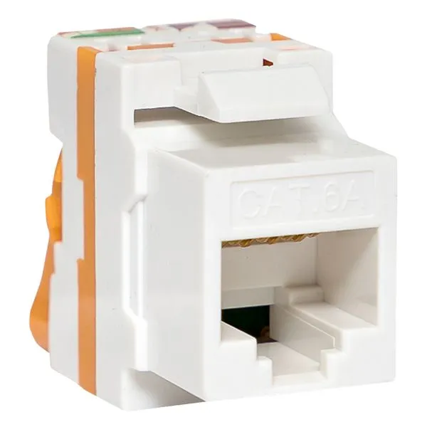 Модуль Keystone TERACOM CS Cat.6A неэкранированный 110 IDC 180 градусов самозажимной (Toolless) оранжевый TRCS-KSTN-RT180-6AUTP-OR EKF