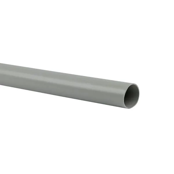 Труба гладкая ПВХ жесткая d25 мм (2 м) (50 м/уп) серая EKF-Plast trg-25-2m EKF