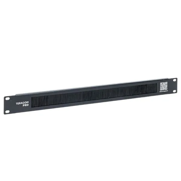 Щёточный ввод TERACOM PRO 1U чёрный TRP-1BR-BK EKF