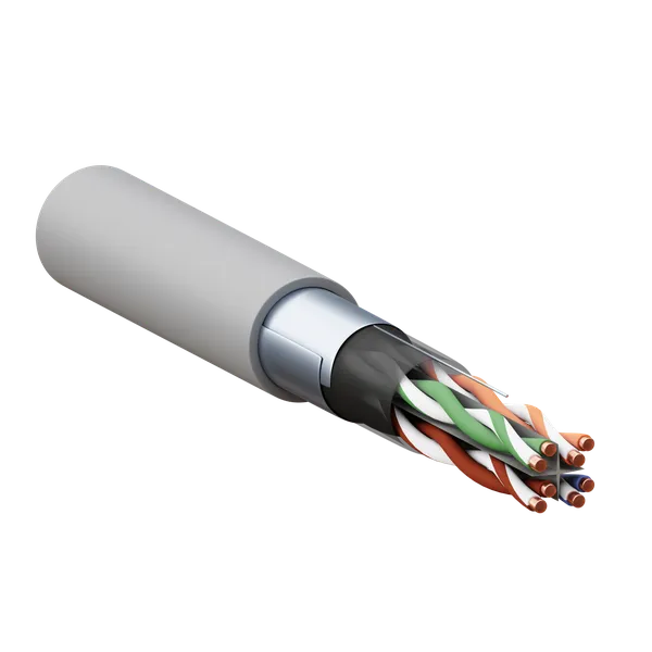 Кабель витая пара F/UTP кат.6 4 пары solid 23AWG оболочка LSZH нг(А)-HF сер. (уп.305м) TERACOM PRO EKF TRP-6FTP-04LSH-GY-IN3