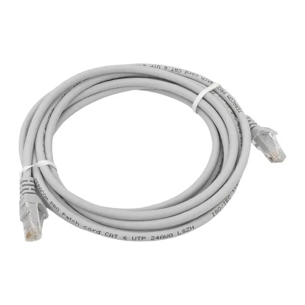 Патч-корд TERACOM PRO Cat.6 неэкранированный UTP оболочка LSZH серый (3,0м) TRP-6UTP-LSH-3M-GY EKF