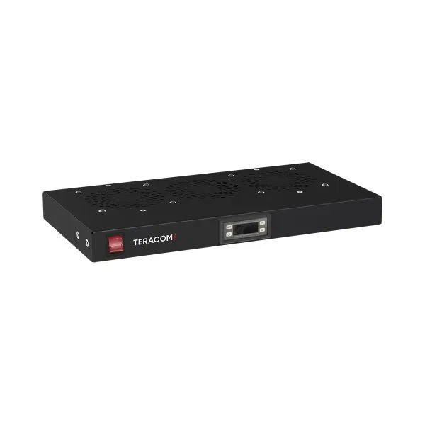 Блок охлаждения TERACOM PRO 1U 2 вентилятора с выключателем и электронным термостатом чёрный TRP-FN-21T-BK EKF
