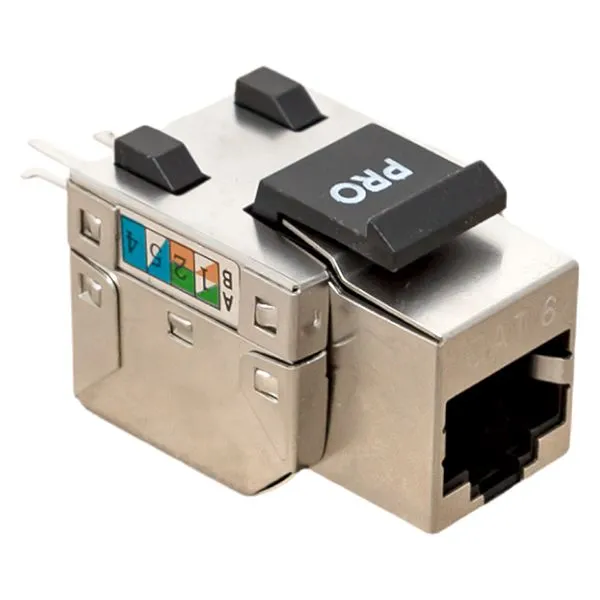 Модуль Keystone розеточный TERACOM PRO Cat.6 RJ-45 экранированный FTP 110 IDC 90 градусов TRP-KSTN-SOCK-90D-6FTP EKF