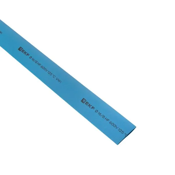 Трубка термоусадочная ТУТ нг 16/8 син. 1м (уп.50м) PROxima EKF tut-16-g-1m