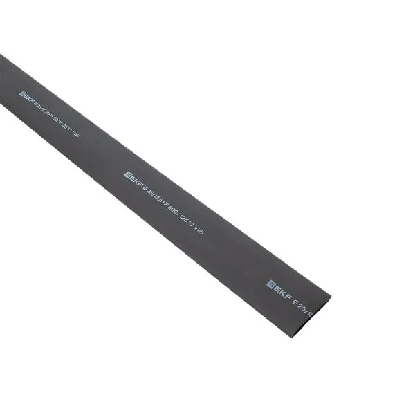 Трубка термоусадочная ТУТ нг 25/12.5 черн. 1м (уп.50м) PROxima EKF tut-25-b-1m