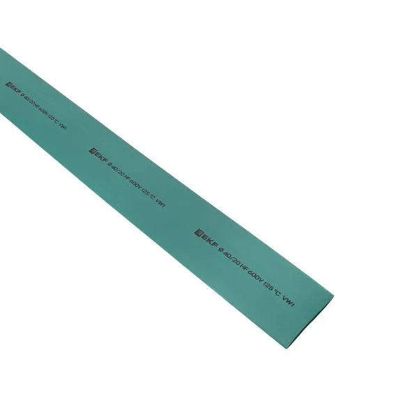 Трубка термоусадочная ТУТ нг 40/20 зел. 1м (уп.25м) PROxima EKF tut-40-j-1m