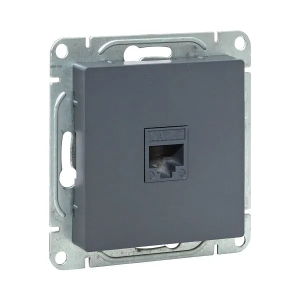 Механизм розетки RJ45 (cat5), графит Эпика EKF UP1-SOG-RJ45-5