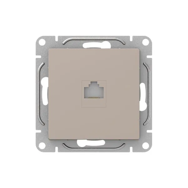 Механизм розетки RJ45 (cat6), кремовый Эпика EKF UP1-SOI-RJ45-6