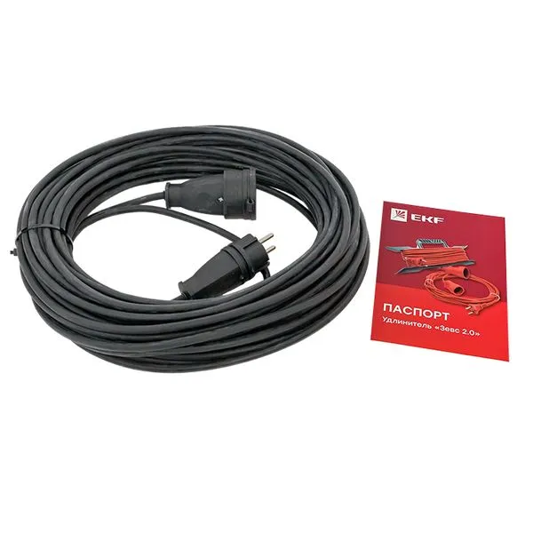 Удлинитель "Зевс 2.0" 50м с заземлением КГ 3*1,5 16А/3,5кВт IP44 PROxima USB02-16-315-1-50-IP44 EKF