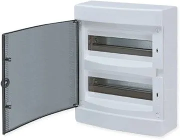 Surface-mounted distribution board "Unix" white door 2x12 modules IP41 EKF PROxima ux-2x12-nw