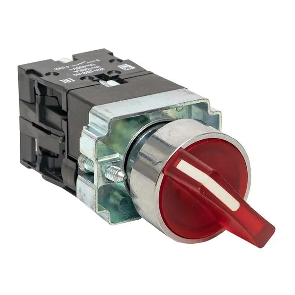 Переключатель BD33 3P c красной подсветкой 24В NO EKF PROxima xb2-bk33-r-24